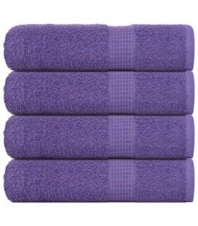 vidaXL Bath Towels "FROGN" 4 pcs Purple 100x150 cm 360 gsm — Size: 100 x 150 cm