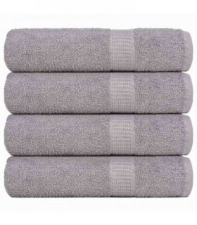 vidaXL Bath Towels "FROGN" 4 pcs Grey 100x150 cm 360 gsm — Size: 100 x 150 cm