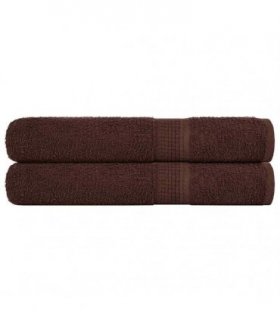 vidaXL Towels "FROGN" 2 pcs Brown 100x200 cm 360 gsm — Size: 100 x 200 cm