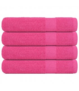vidaXL Sauna Towels "FROGN" 4 pcs Pink 80x200 cm 360 gsm — Size: 80 x 200 cm