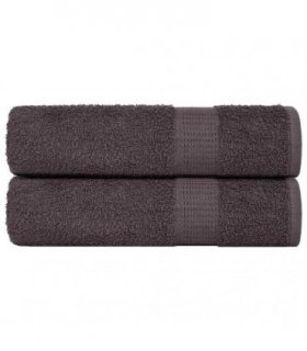 vidaXL Shower Towels "FROGN" 2 pcs Anthracite 70x140 cm 360 gsm — Size: 70 x 140 cm