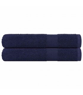 vidaXL Towels "FROGN" 2 pcs Navy Blue 100x200 cm 360 gsm — Size: 100 x 200 cm