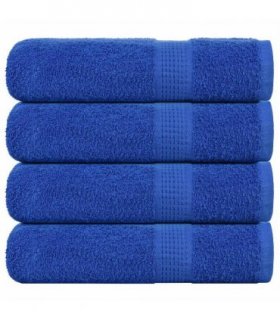 vidaXL Hand Towels "FROGN" 4 pcs Blue 50x100 cm 360 gsm — Size: 50 x 100 cm