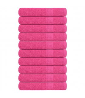 vidaXL Sauna Towels "FROGN" 10 pcs Pink 80x200 cm 360 gsm — Size: 80 x 200 cm