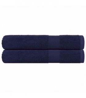 vidaXL Sauna Towels "FROGN" 2 pcs Navy Blue 80x200 cm 360 gsm — Size: 80 x 200 cm