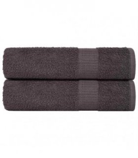 vidaXL Hand Towels "FROGN" 2 pcs Anthracite 50x100 cm 360 gsm — Size: 50 x 100 cm