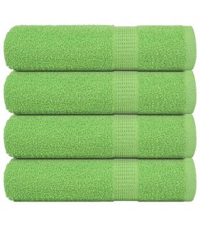 vidaXL Shower Towels "FROGN" 4 pcs Apple Green 70x140 cm 360 gsm — Size: 70 x 140 cm