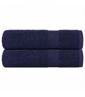 vidaXL Hand Towels "FROGN" 2 pcs Navy Blue 50x100 cm 360 gsm — Size: 50 x 100 cm