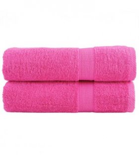 vidaXL Premium Bath Towels "SOLUND" 2 pcs Pink 100x150 cm 600 gsm — Size: 100 x 150 cm