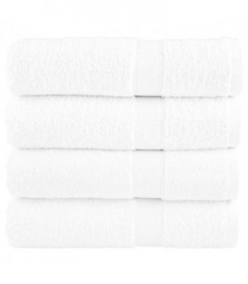 vidaXL Premium Bath Towels "SOLUND" 4 pcs White 100x150 cm 600 gsm — Size: 100 x 150 cm