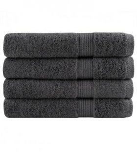 vidaXL Premium Sauna Towels "SOLUND" 4 pcs Anthracite 80x200 cm 600 gsm — Size: 80 x 200 cm