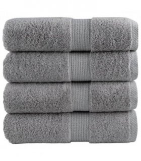vidaXL Premium Guest Towels "SOLUND" 4 pcs Grey 30x50 cm 600 gsm — Size: 30 x 50 cm