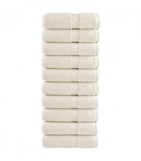 vidaXL Premium Wash Towels SOLUND 10 pcs Cream 30x30 cm 600 gsm — Size: 30 x 30 cm