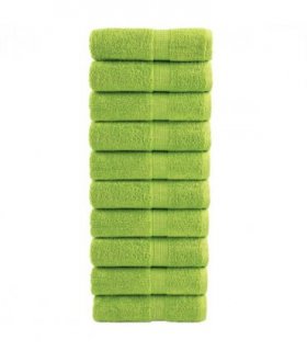 vidaXL Premium Guest Towels SOLUND 10 pcs Apple Green 30x50 cm 600 gsm — Size: 30 x 50 cm