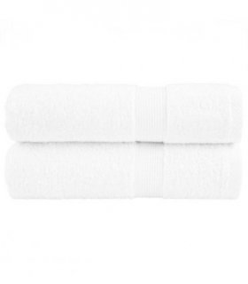 vidaXL Premium Hand Towels "SOLUND" 2 pcs White 50x100 cm 600 gsm — Size: 50 x 100 cm