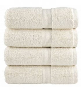 vidaXL Premium Guest Towels SOLUND 4 pcs Cream 30x50 cm 600 gsm — Size: 30 x 50 cm