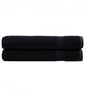 vidaXL Premium Sauna Towels SOLUND 2 pcs Black 80x200 cm 600 gsm — Size: 80 x 200 cm