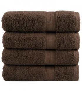 vidaXL Premium Bath Towels "SOLUND" 4 pcs Brown 100x150 cm 600 gsm — Size: 100 x 150 cm