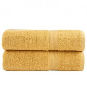 vidaXL Premium Hand Towels "SOLUND" 2 pcs Gold 50x100 cm 600 gsm — Size: 50 x 100 cm