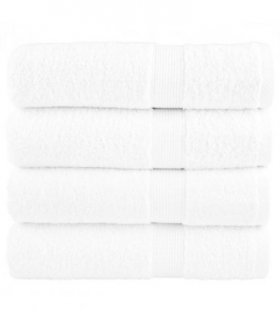 vidaXL Premium Shower Towels "SOLUND" 4 pcs White 70x140 cm 600 gsm — Size: 70 x 140 cm