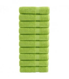 vidaXL Premium Hand Towels SOLUND 10 pcs Apple Green 50x100 cm 600 gsm — Size: 50 x 100 cm