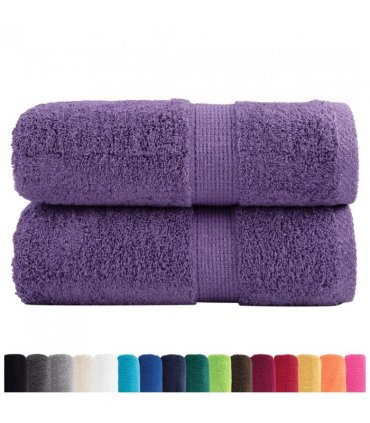 vidaXL Premium Guest Towels SOLUND 2 pcs Purple 30x50 cm 600 gsm — Size: 30 x 50 cm