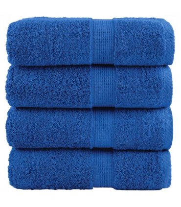 vidaXL Premium Guest Towels "SOLUND" 4 pcs Blue 30x50 cm 600 gsm — Size: 30 x 50 cm