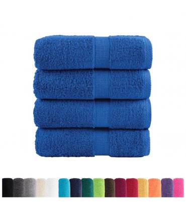 vidaXL Premium Guest Towels "SOLUND" 4 pcs Blue 30x50 cm 600 gsm — Size: 30 x 50 cm