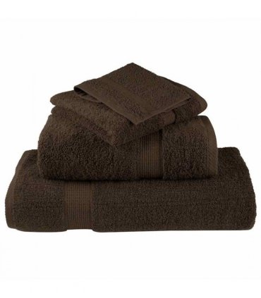 vidaXL 8 Piece Premium Towel Set SOLUND Brown 600 gsm