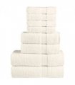 vidaXL 8 Piece Premium Towel Set SOLUND Cream 600 gsm