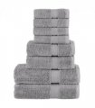 vidaXL 8 Piece Premium Towel Set SOLUND Grey 600 gsm