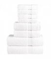 vidaXL 8 Piece Premium Towel Set SOLUND White 600 gsm
