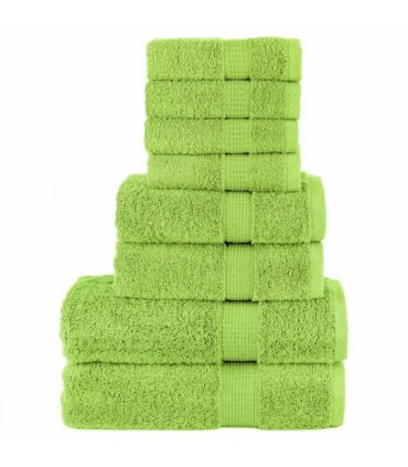 vidaXL 8 Piece Premium Towel Set SOLUND Apple Green 600 gsm