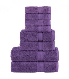 vidaXL 8 Piece Premium Towel Set SOLUND Purple 600 gsm