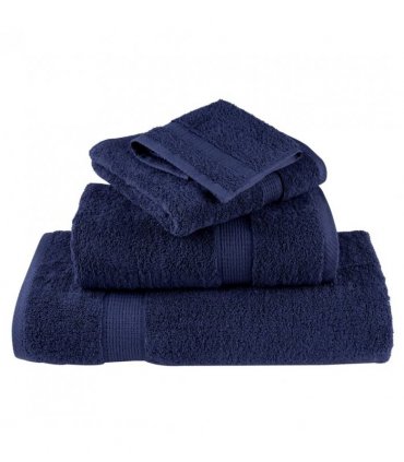 vidaXL 8 Piece Premium Towel Set SOLUND Navy Blue 600 gsm