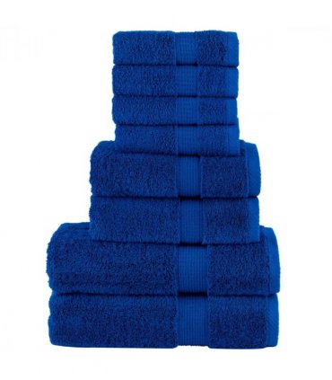 vidaXL 8 Piece Premium Towel Set SOLUND Blue 600 gsm