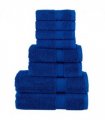 vidaXL 8 Piece Premium Towel Set SOLUND Blue 600 gsm