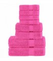 vidaXL 8 Piece Premium Towel Set SOLUND Pink 600 gsm