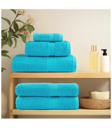 vidaXL 8 Piece Premium Towel Set SOLUND Turquoise 600 gsm