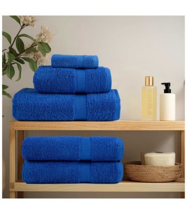 vidaXL 6 Piece Premium Towel Set SOLUND Blue 600 gsm