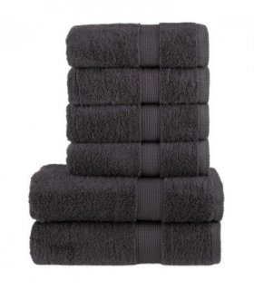 vidaXL 6 Piece Premium Towel Set SOLUND Anthracite 600 gsm