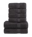 vidaXL 6 Piece Premium Towel Set SOLUND Anthracite 600 gsm