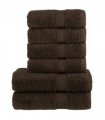 vidaXL 6 Piece Premium Towel Set SOLUND Brown 600 gsm