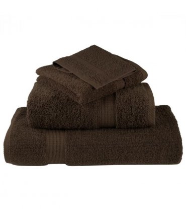 vidaXL 6 Piece Premium Towel Set SOLUND Brown 600 gsm