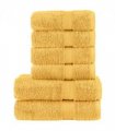 vidaXL 6 Piece Premium Towel Set SOLUND Gold 600 gsm