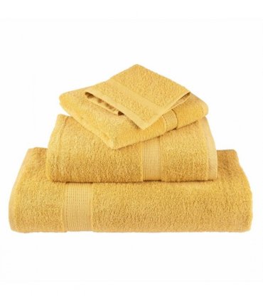 vidaXL 6 Piece Premium Towel Set SOLUND Gold 600 gsm