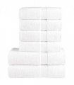 vidaXL 6 Piece Premium Towel Set SOLUND White 600 gsm