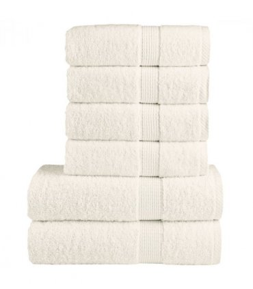 vidaXL 6 Piece Premium Towel Set SOLUND Cream 600 gsm