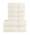 vidaXL 6 Piece Premium Towel Set SOLUND Cream 600 gsm