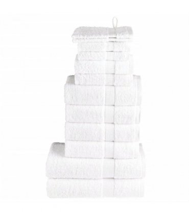 vidaXL 12 Piece Premium Towel Set SOLUND White 600 gsm